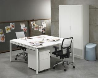 Bureau- vergadertafel N-Aro Line White 160x160cm