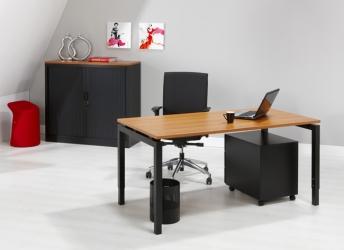 Vrijstaande bureautafel N-Aro Line Black 60x80cm