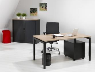 Bureautafel N-Aro Line Black 80x80cm