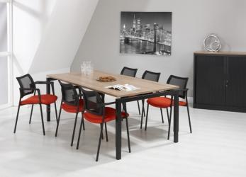 Bureau- vergadertafel N-Aro Line Black 200x100cm