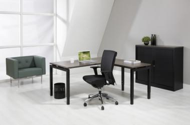 L-Bureau N-Aro Line Black 180/80 x 160/60cm