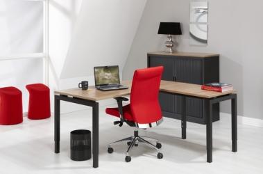 L-Bureau N-Aro Line Black 180/80 x 160/60cm