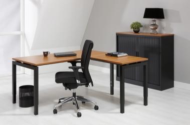 L-Bureau N-Aro Line Black 180/80 x 160/60cm