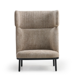 Akoestische loungebank 1-zits met tafeloptie