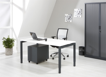 Bureautafel N-Aro Line Alu 160x80cm
