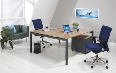 Bureau- vergadertafel N-Aro Line Alu 160x160cm