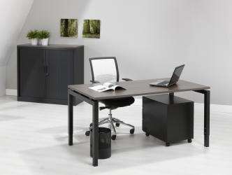 Vrijstaande bureautafel N-Aro Line Alu 80x60cm
