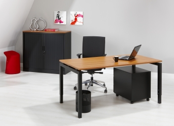 Vrijstaande bureautafel N-Aro Line Alu 80x60cm