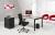 N-Aro Line Bureau met ladenblok Black 180 x160cm 2521