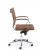 Design bureaustoel 600, lage rug in bruin PU 14227