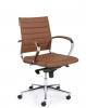 Design bureaustoel 600, lage rug in bruin PU