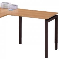 Aanbouwtafel N-Aro Line Alu 80x60cm (1 zijde poten)