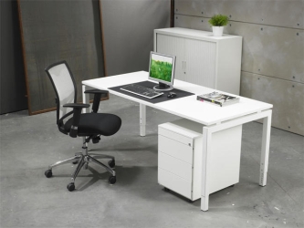 Bureautafel 4Q-White 180cm, 90cm diep