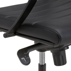 Design bureaustoel 600, lage rug geheel zwart