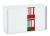 Roldeurkast 72x120x43cm wit 6538