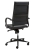 Design bureaustoel 601, hoge rug geheel zwart 62797