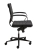 Design bureaustoel 600, lage rug geheel zwart 62802